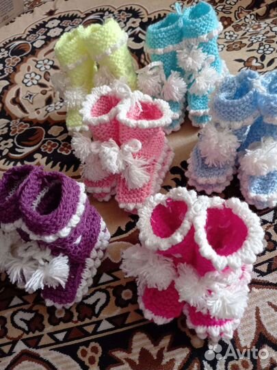 Вязаные пинетки,следки,носки