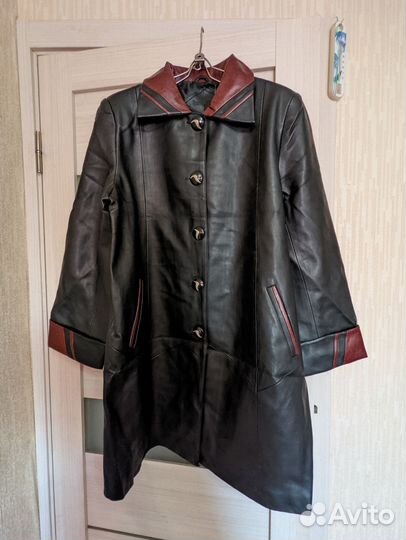 Плащ экокожа женский