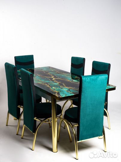 Стол-трансформер + 6 стульев