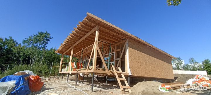 Каркасные дома, Кровельные работы, строительство