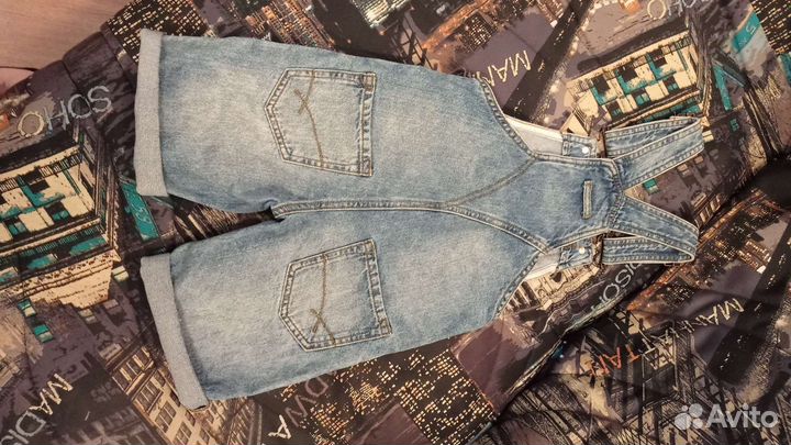 Джинсовый полукомбинезон