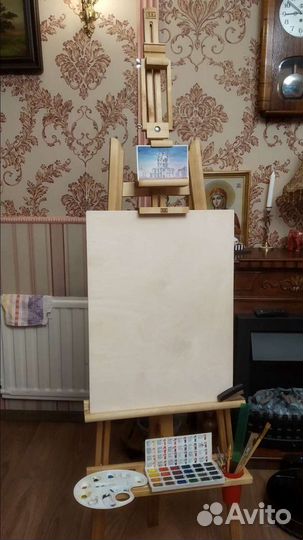 Мольберт из бука, березы на два холста