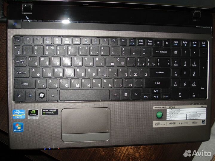 Ноутбук Acer Aspire 5750G Intel Core i5-2410М