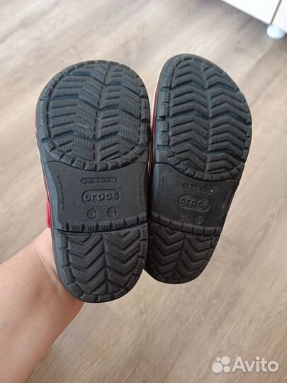 Crocs сабо детские c11 28 р с огоньком