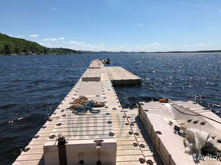 Монтаж понтонов