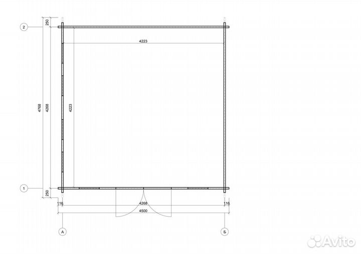 Домик-беседка 4,5х4,5 метра (весна-осень)