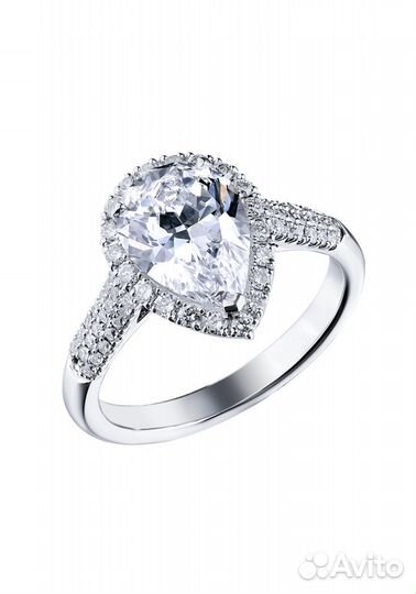 Кольцо с бриллиантом 2,15 ct H/VS1 МГУ