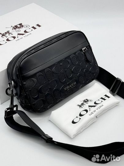 Мужская кожаная сумка coach