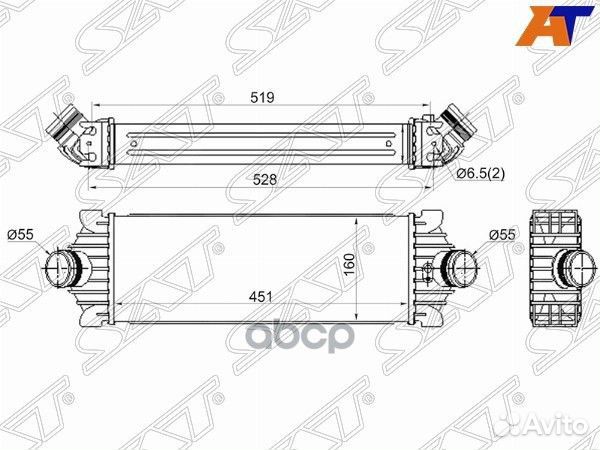 Радиатор интеркулера ford transit 06-14/ford TR