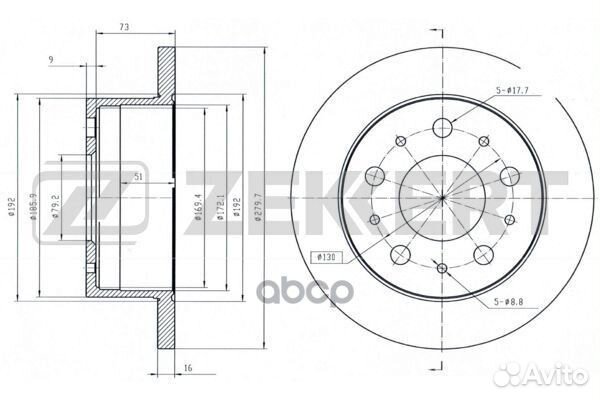 Диск торм. зад. Citroen Jumper (230 244) 94