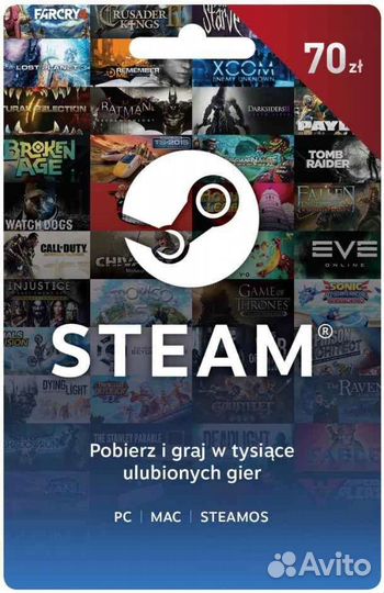 Подарочная карта Steam Польша