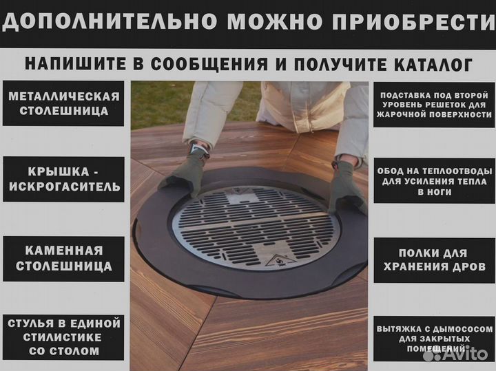 Барбекю гриль стол мангал 5 в 1 на подарок