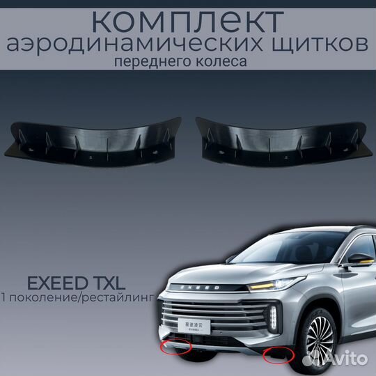 Exeed TXL,пара аэродинамических щитков