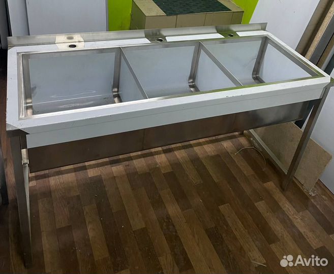 Мойка трехсекционная 150х60