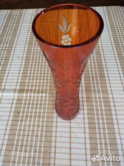 Ваза для цветов цветное стекло СССР