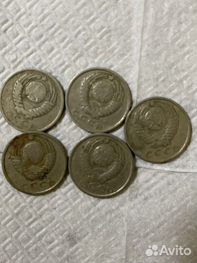 Монеты СССР 15 копеек 1961-1962