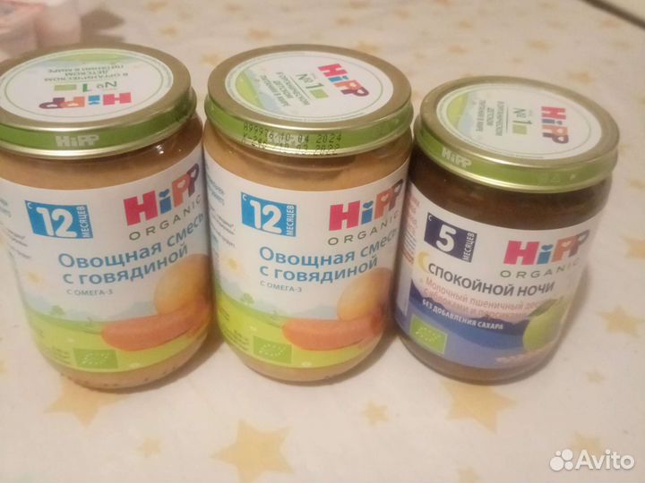 Пюре hipp много