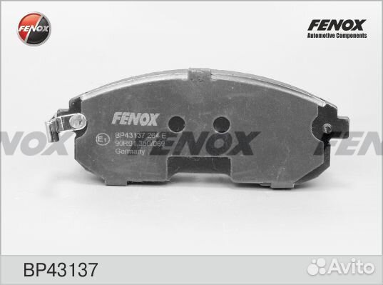 Колодки тормозные дисковые перед fenox bp43137 для