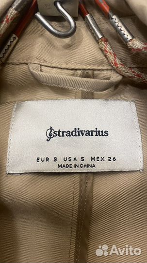 Тренч плащ женский stradivarius бежевый