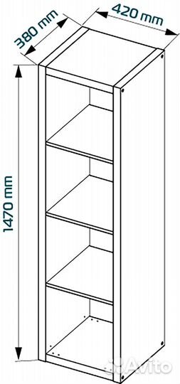 Стеллаж IKEA Каллакс Фора 4Л Дуб Беленный