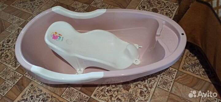 Ванночка для купания с горкой и кругом
