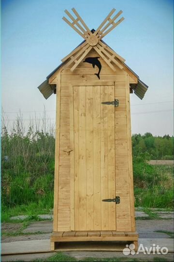 Уличный туалет деревянный Ч212