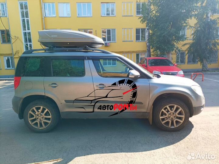 Автобокс Вояж мини 370л на Шкода Ети