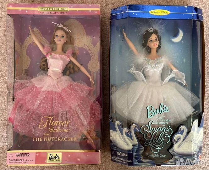 Barbie Flower Ballerina 2000 & Swan Lake 1997 nrfb