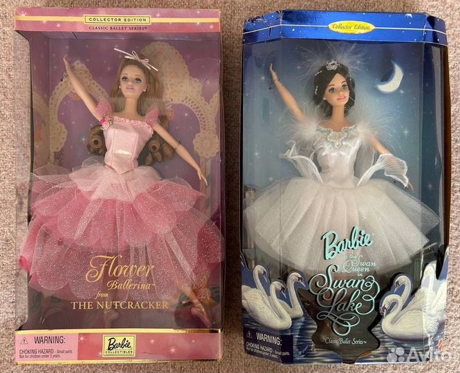 Barbie Flower Ballerina 2000 & Swan Lake 1997 nrfb