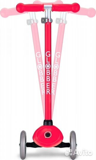 Самокат трехколесный Globber primo lights красный