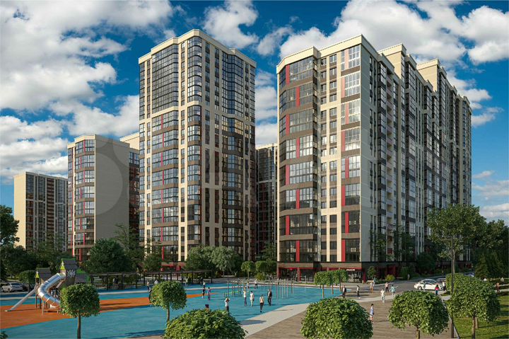 2-к. квартира, 54,4 м², 6/24 эт.