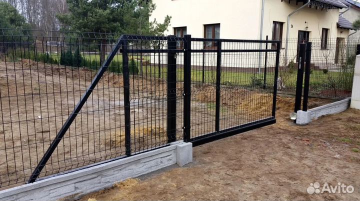 Забор из 3D сетки работа по договору качественно