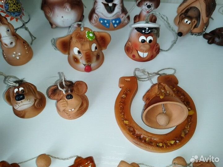 Колокольчики. Статуэтка «Свинка»(hand-made), 2 шт