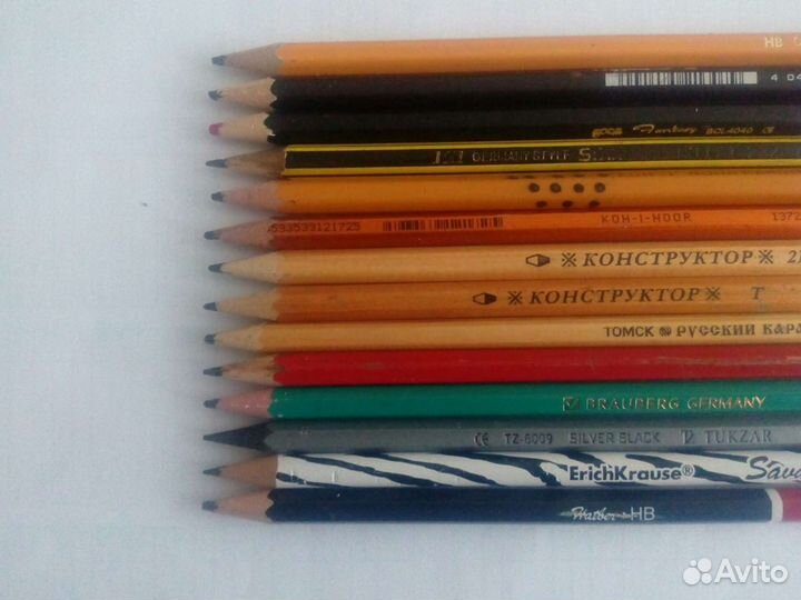 Карандаши простые чернографитные