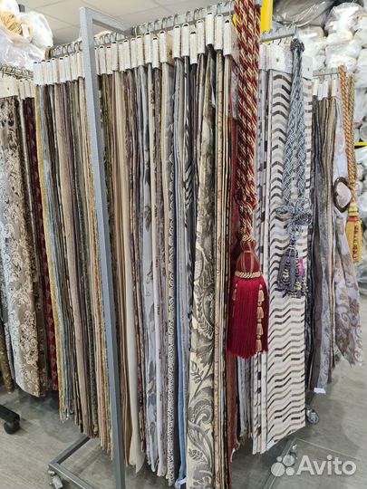 Ткани для штор, тюль, портьеры, кисти со склада