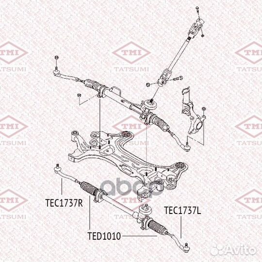 Наконечник рулевой тяги R TEC1737R tatsumi