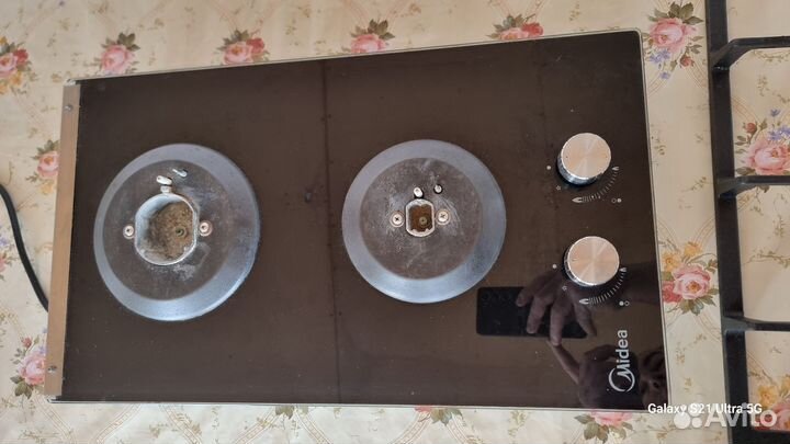 Встраиваемая газовая плита Midea 2 конфорки бу