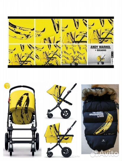 Коляска bugaboo cameleon 3 Andy Warhol Banana+допы