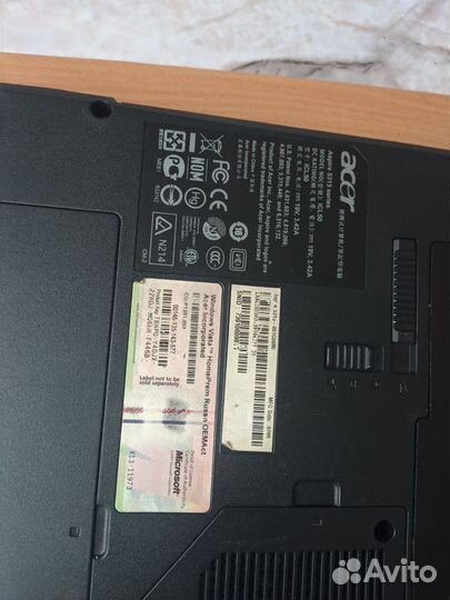 Ноутбук acer core2duo 3гб