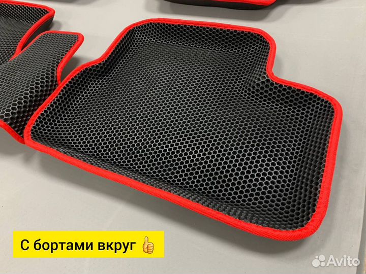 3D коврики eva с бортами LADA Granta черные