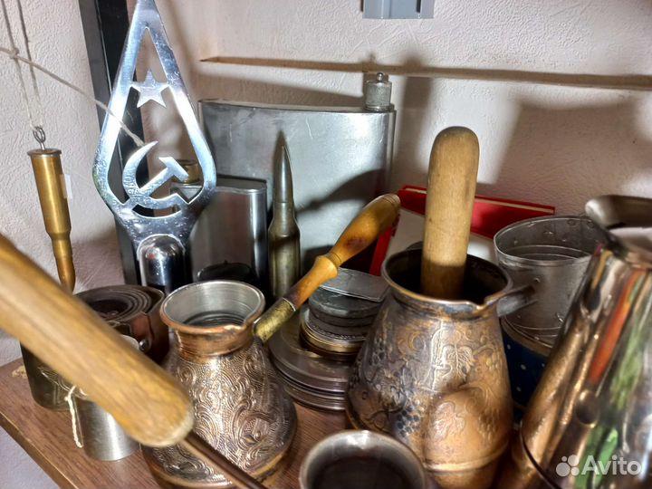 Подсвечники, колокол. Подстаканники