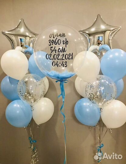 Гелиевые шары на выписку