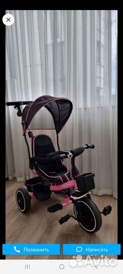 Трехколесный велосипед с ручкой