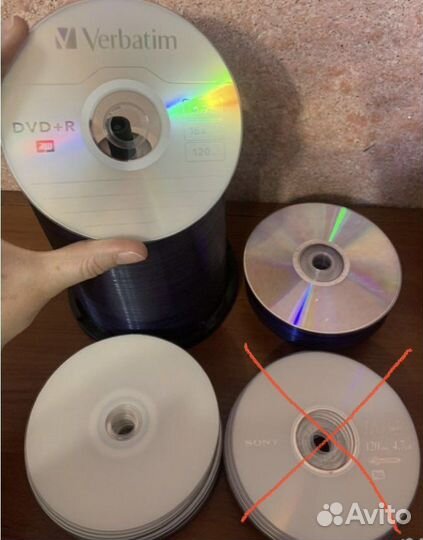 Диски болванки DVD+R новые пустые