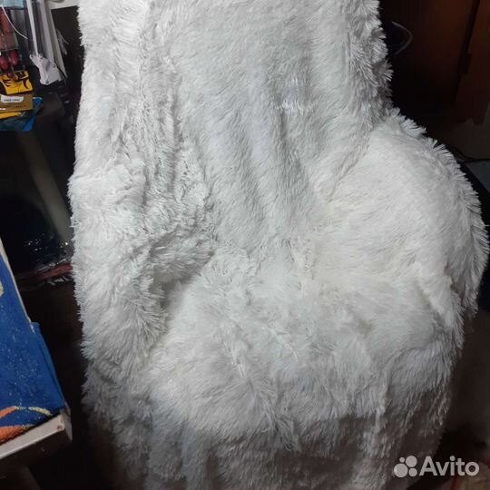 Плед пушистый травка/кубик