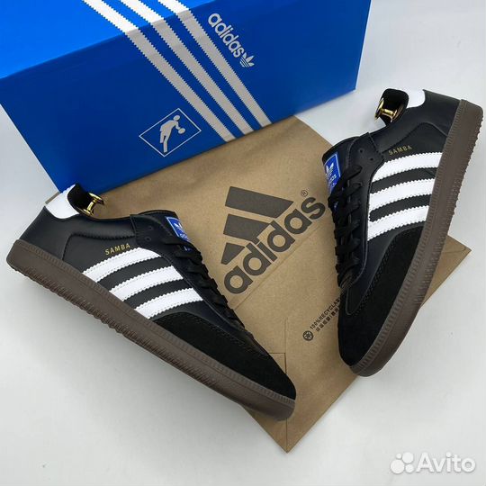Кроссовки Adidas Samba чёрные 10
