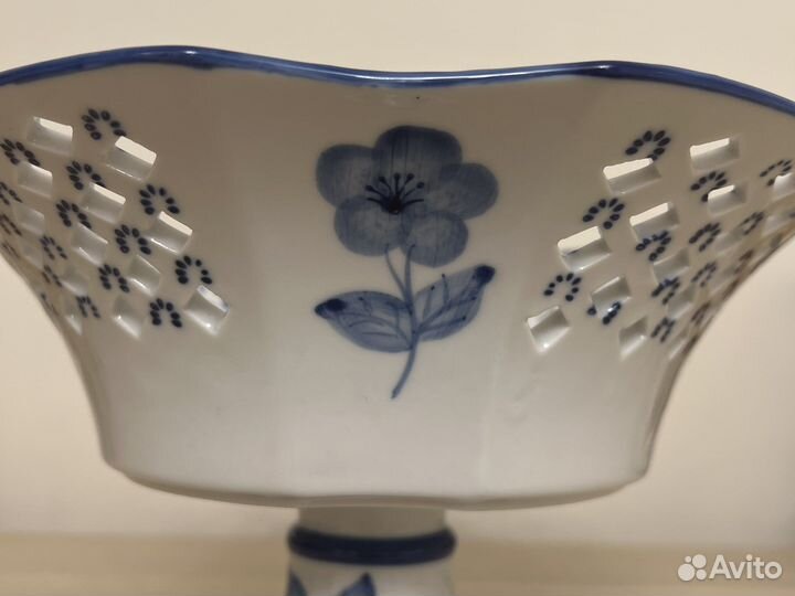 Фруктовница Гжель