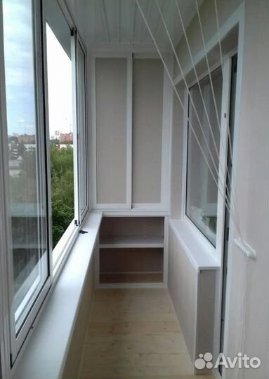 Остекление балкона 3200 на 1420 алюминиевое