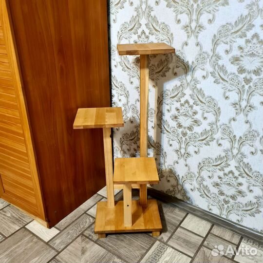Подставка для цветов напольная деревянная