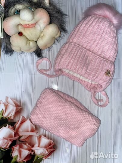 Комплект шапка, шарф